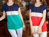 Blusa Chiffon Colorida PI014